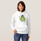 Pull À Capuche Tortue en guerrier avec Spear & Helmet (Devant entier)