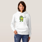 Pull À Capuche Tortue en pirate avec patchs main et oeil (Devant entier)