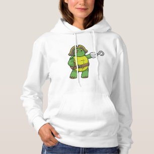 Pull À Capuche Tortue en pirate avec patchs main et oeil