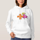 Pull À Capuche Touche mignonne fille avec signe plus (Devant)