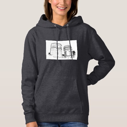 Pull À Capuche Tours d'eau de Grodno en Biélorussie (Devant)