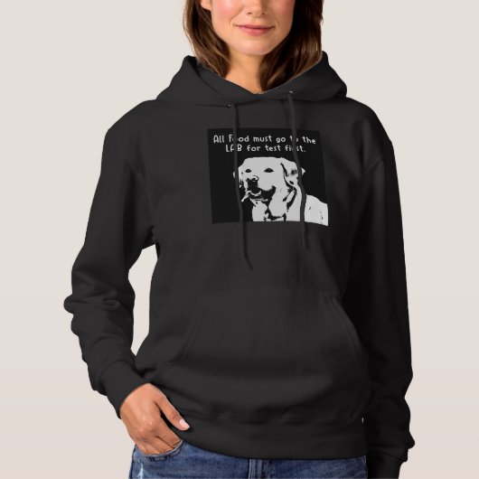 Pull À Capuche Tous Les Aliments Doivent Aller Au Laboratoire Pou (Devant)