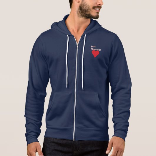Pull À Capuche Tout juste mariés ! (Devant)