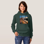 Pull À Capuche Train latéral, à la gare (Devant entier)