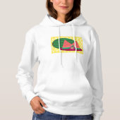 Pull À Capuche Tranches de pastèque estivales et fleur tropicale (Devant)