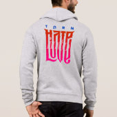 Pull À Capuche Transformez la Haine en Amour | Hommes zip intégra (Dos)