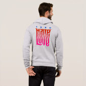 Pull À Capuche Transformez la Haine en Amour | Hommes zip intégra (Dos entier)