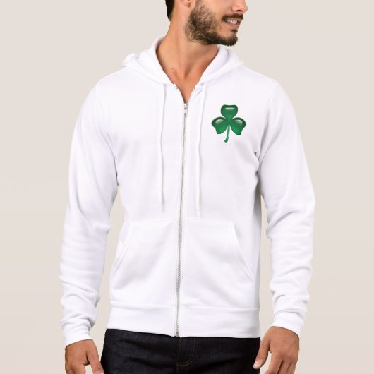 Pull À Capuche Trèfle à trois feuilles Shamrock vert (Devant)