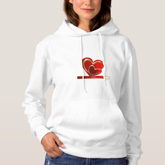 Pull À Capuche Trending Love Chargement Red Heart Custom Girami (Devant)