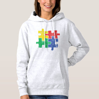 Pull À Capuche Très Vintage Conception en relief pour Autism Awar