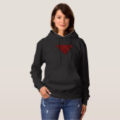 Pull À Capuche triangle rouge Keffiyeh symbole de résistance de l (Devant entier)