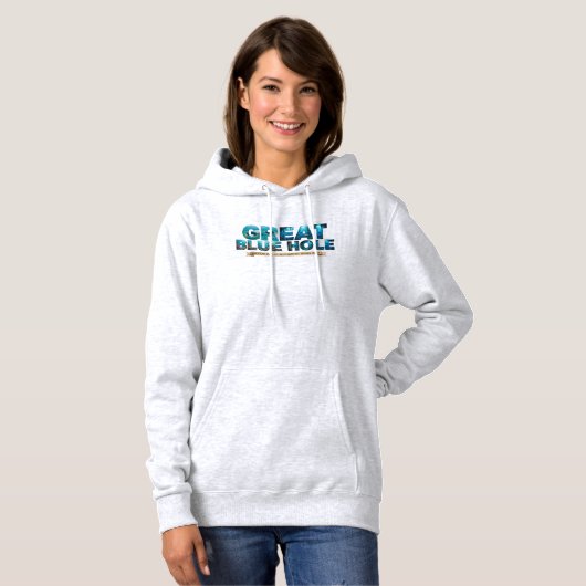 Pull À Capuche Trou Bleu Géant Belize Grand Gouffre Marin Merveil (Devant entier)