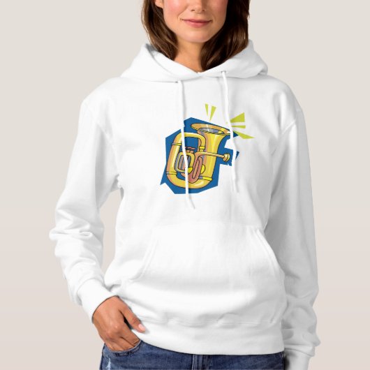 Pull À Capuche Tuba Instrument Femme à capuche (Devant)