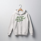 Pull À Capuche Typographie de gentillesse mignonne verte Personna
