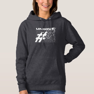 Pull À Capuche Typographie de hashtag unique