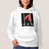 Pull À Capuche Typographie moderne numéro 4 géométrique élégante (Devant)