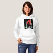 Pull À Capuche Typographie moderne numéro 4 géométrique élégante (Devant entier)