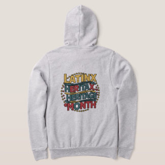 Pull À Capuche Typographie Rétro Colorée Mois du Patrimoine Latin