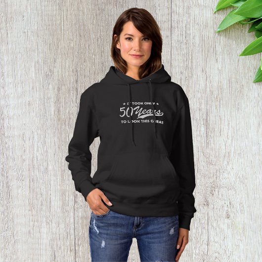 Pull À Capuche Typographie Rétro pour 50e Anniversaire Drôle