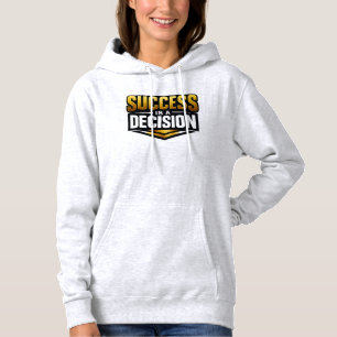 Pull À Capuche Typographie Success Gold sur fond noir