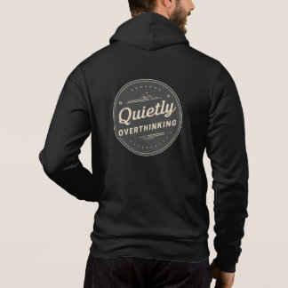 Pull À Capuche Typographie Vintage Réfléchie en Silence