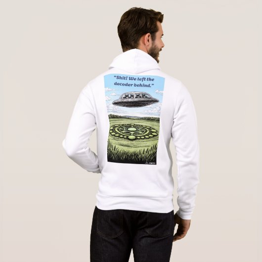 Pull À Capuche UFO CROP CIRCLES Decoder (Dos entier)