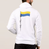 Pull À Capuche Ukraine Drapeau Signature Design, Symbole sur Flag (Dos)
