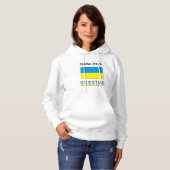 Pull À Capuche Ukraine et drapeau ukrainien personnalisés (Devant entier)
