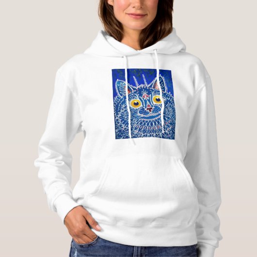Pull À Capuche Un chat dans le style gothique par Louis Wain (Devant)
