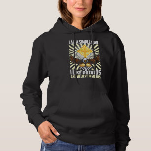 Pull À Capuche Un Homme Simple Comme Les Pommes De Terre Vegan Cr