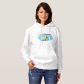 Pull À Capuche Un joli hélicoptère de dessin animé jaune (Devant entier)