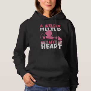 Pull À Capuche Un Soudeur Fondu Mon Coeur Soudage Chemise Souder