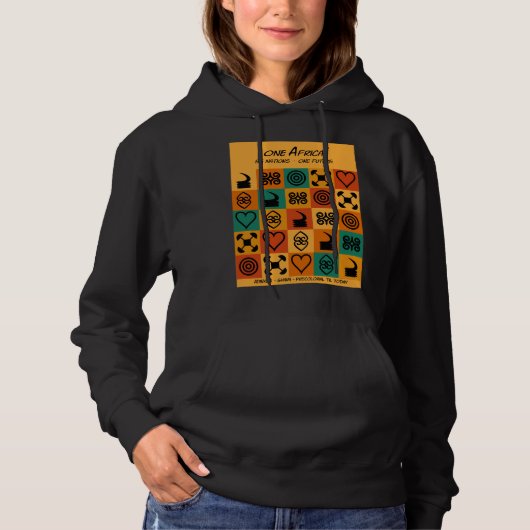 Pull À Capuche Une Afrique – Adinkra – Ghana - (Devant)