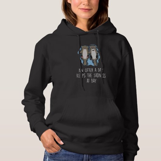 Pull À Capuche Une autre citation positive par jour Otter Positiv (Devant)