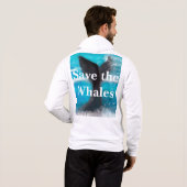 Pull À Capuche Une baleine - Sauvez les baleines blanches (Dos entier)