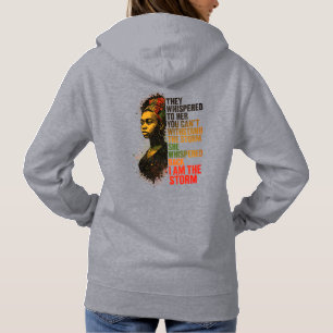 Pull À Capuche Une Femme Noire Autonome En Téméraire Couleurs Pan