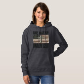 Pull À Capuche Une nation sous Dieu croix patriotique (Devant entier)