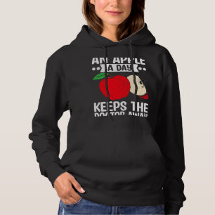 Pull À Capuche Une Pomme Par Jour Empêche Le Médecin De Picker Fr