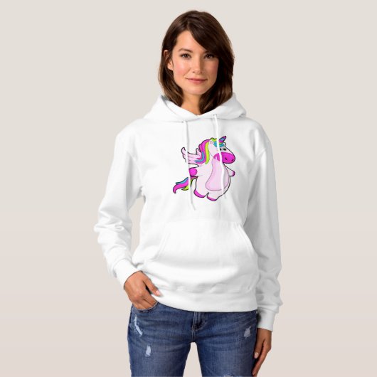 Pull À Capuche Unicorne au vol (Devant entier)