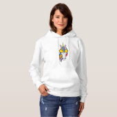 Pull À Capuche Unicorne avec lunettes de soleil (Devant entier)