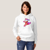 Pull À Capuche Unicorne en cours d'exécution (Devant entier)