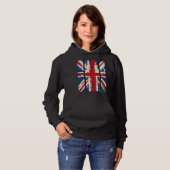 Pull À Capuche Union Jack British England United Kingdom Brushed  (Devant entier)