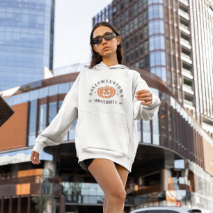 Pull À Capuche Université Retro Orange Halloween