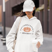 Pull À Capuche Université Retro Orange Halloween