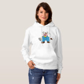 Pull À Capuche Vache comme artisan avec marteau (Devant entier)