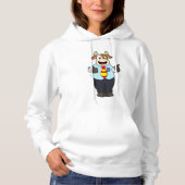 Pull À Capuche Vache comme enseignant avec Cravate (Devant)