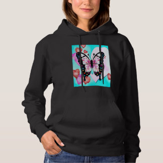 Pull À Capuche Valentine's Day Love Heart Butterfly Girlfriend Fi
