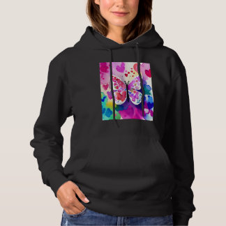 Pull À Capuche Valentine's Day Love Heart Butterfly Girlfriend Fi