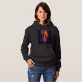 Pull À Capuche Vaporwave Techno Cité Retrowave Futuriste Synthwav (Devant entier)