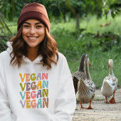 Pull À Capuche Vegan simple, Fleurs tendance Rétro